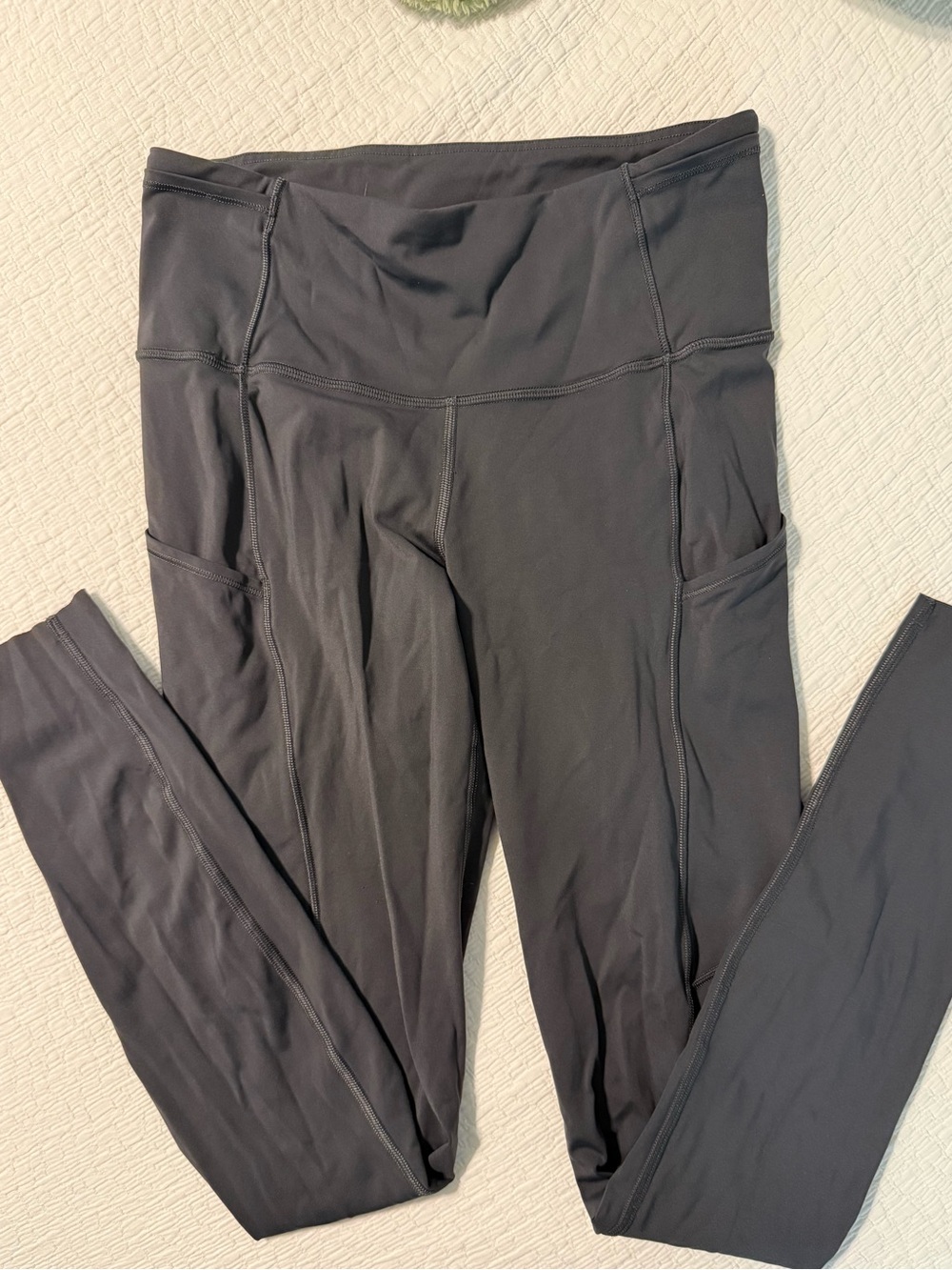 Lululemon Dark GreyActive Leggings with Side Pockets